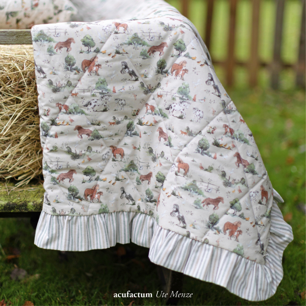Baumwollstoff "Pferdesommer" by Sophia Drescher von acufactum
